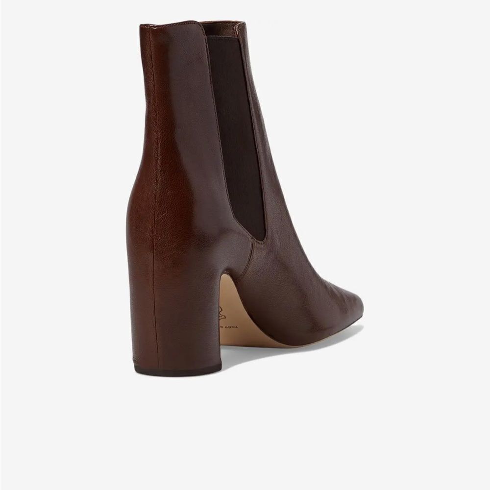 NEW TORY BURCH Coco Brown/ Dark Leather Banana Chelsea Boots 6.5 $578 - Picture 7 of 11